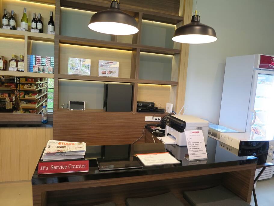 Our service apartment counter in our minimart at Unixx.
You can check in/out very easily.