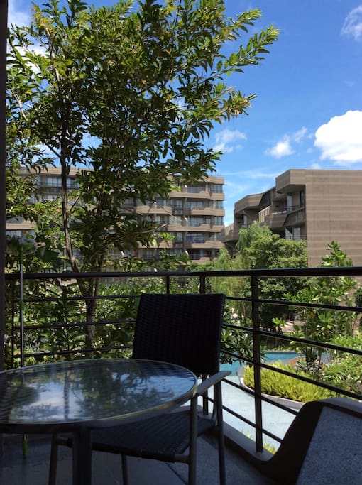 view from the balcony
