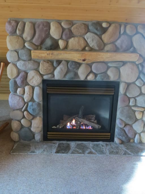 Cozy fireplace