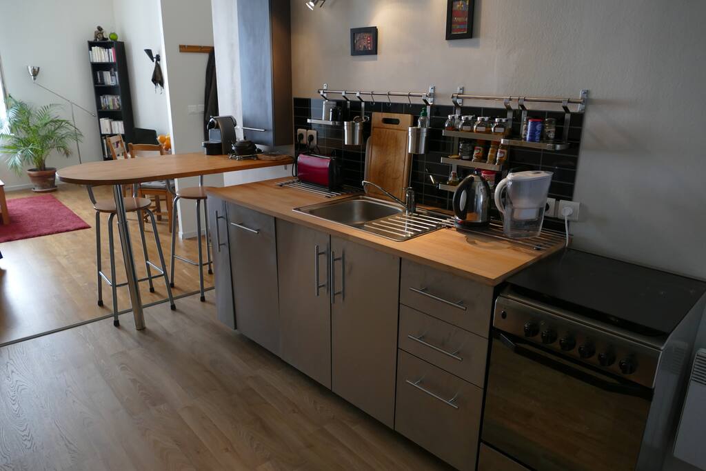 cuisine avec séparation bar