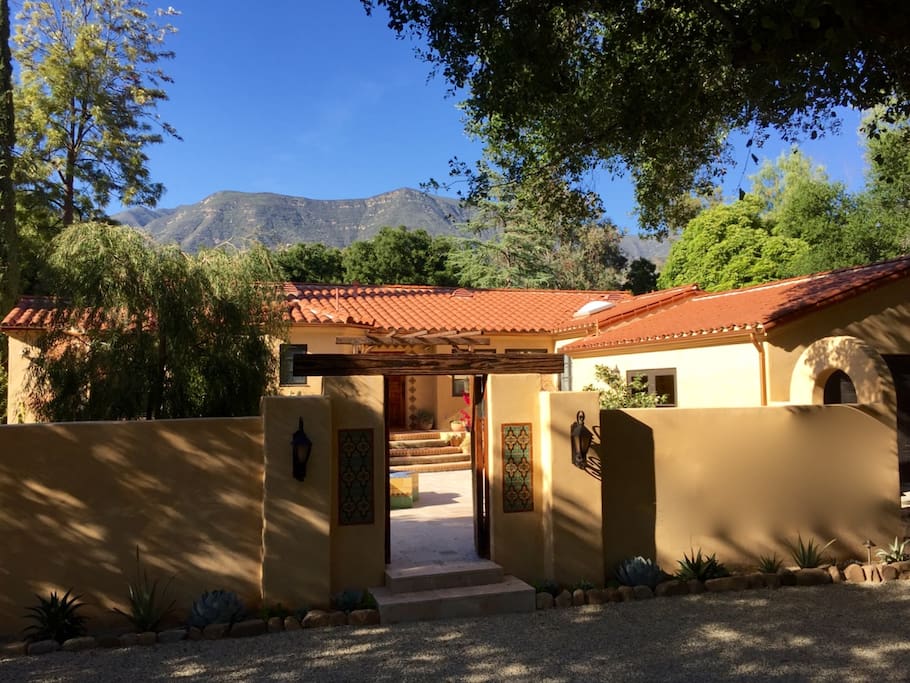 Enter the private courtyard