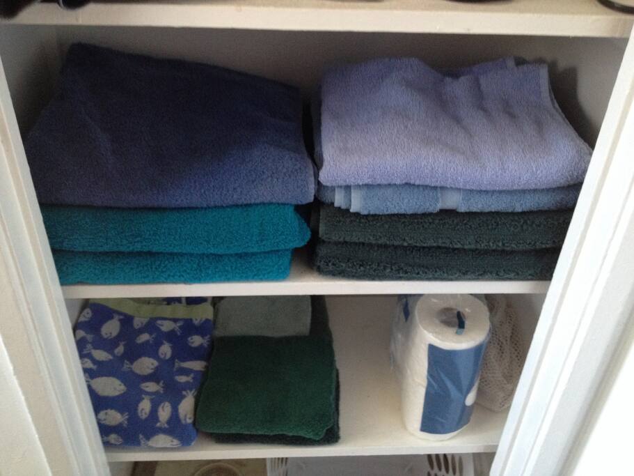 Towels provided for guests