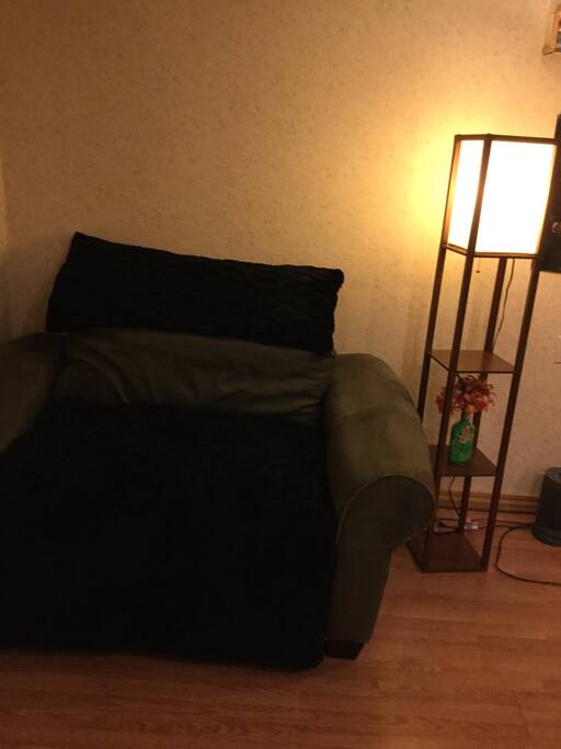 Love seat in bedroom for relaxing