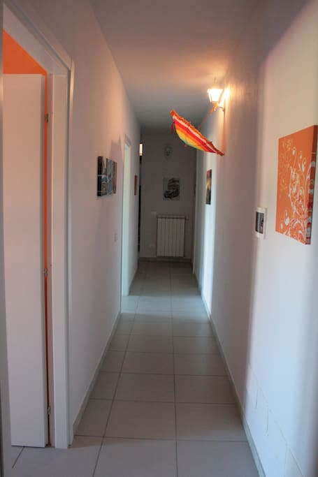 Corridor between rooms, ground floor
