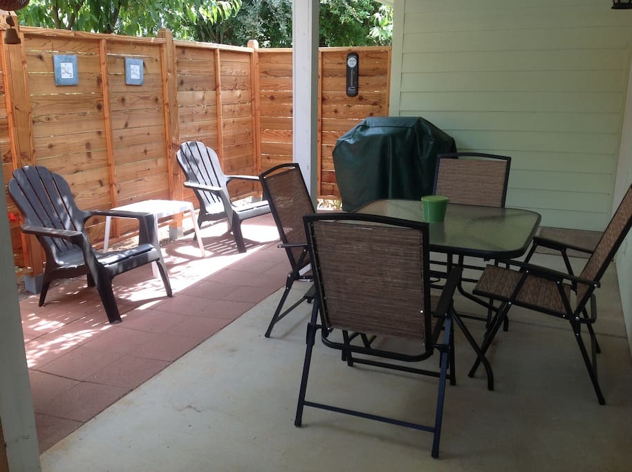 Private patio with BBQ