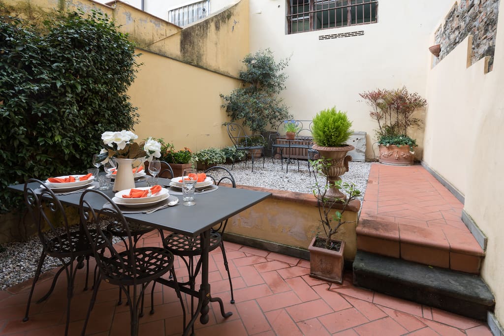 The terrace is quiet and private, your own retreat for meals al fresco.