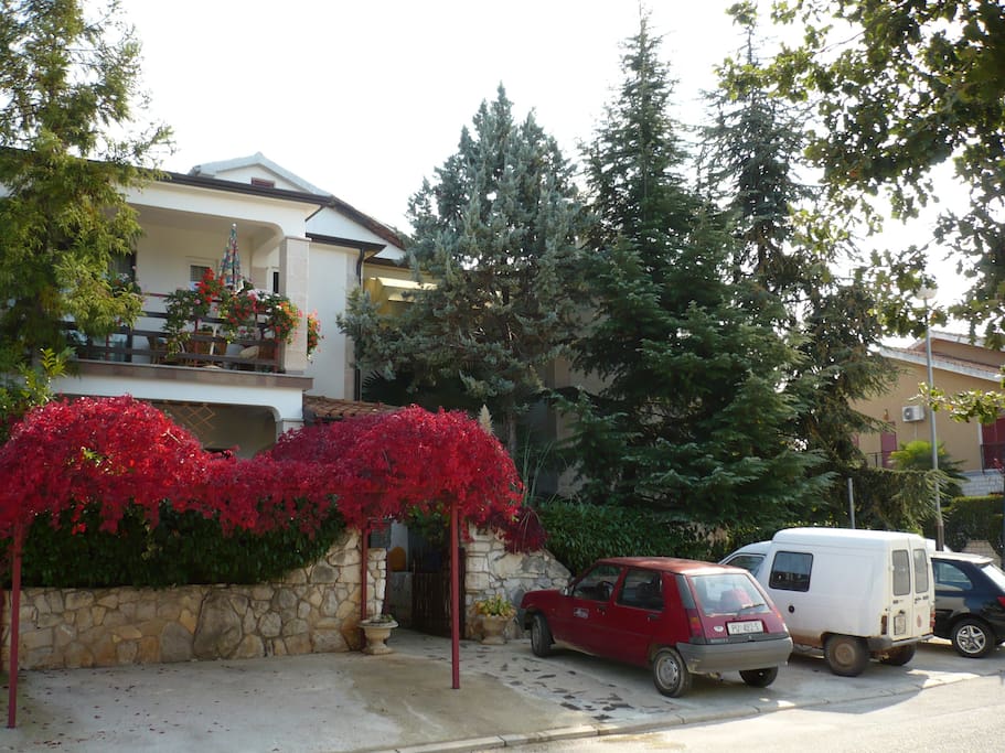 Front of house and parking