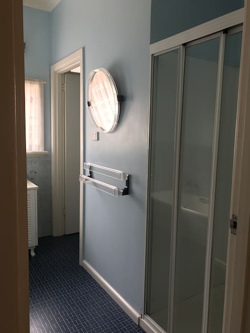 Shower and toilet