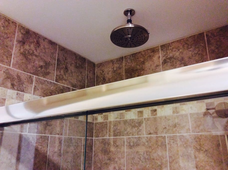 Oversized rain head shower