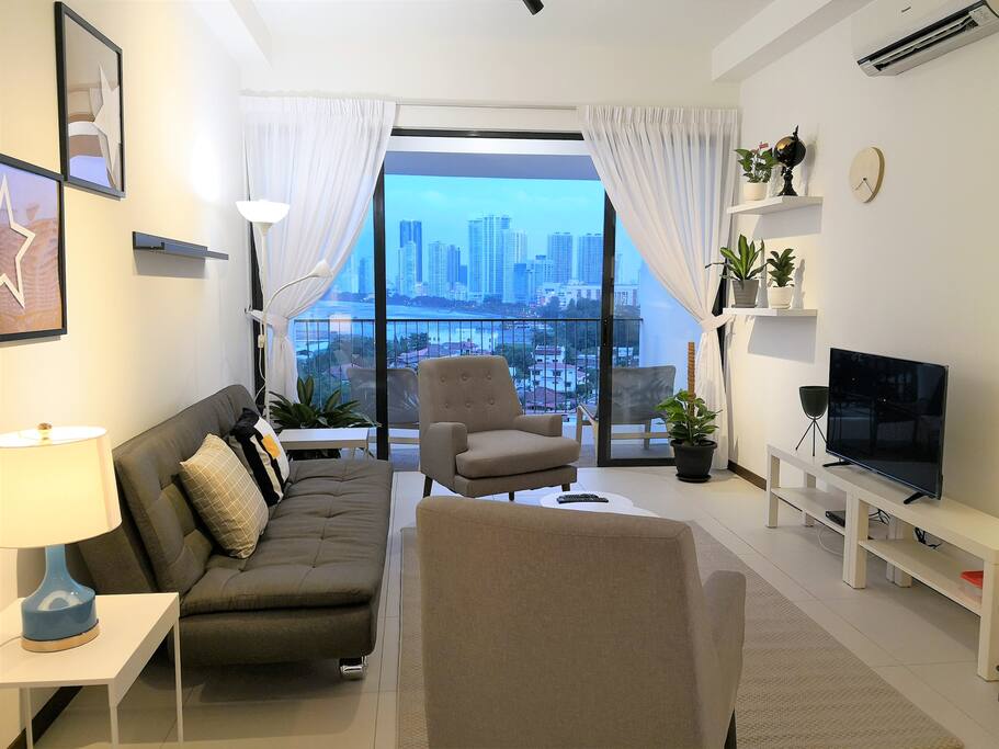 Seaview Suite 11 Penang @ Gurney Drive | 3房式全海景套房 - Tanjung Tokong의 아파트에서 살아보기, Pulau Pinang, 말레이시아