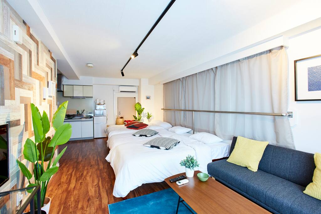 Remodeled room with classy wall and decor
