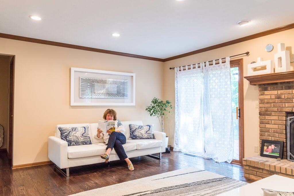You could read book, watch TV in this lovely living room