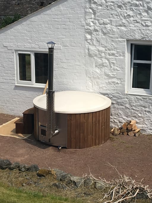 Woodfired hot tub