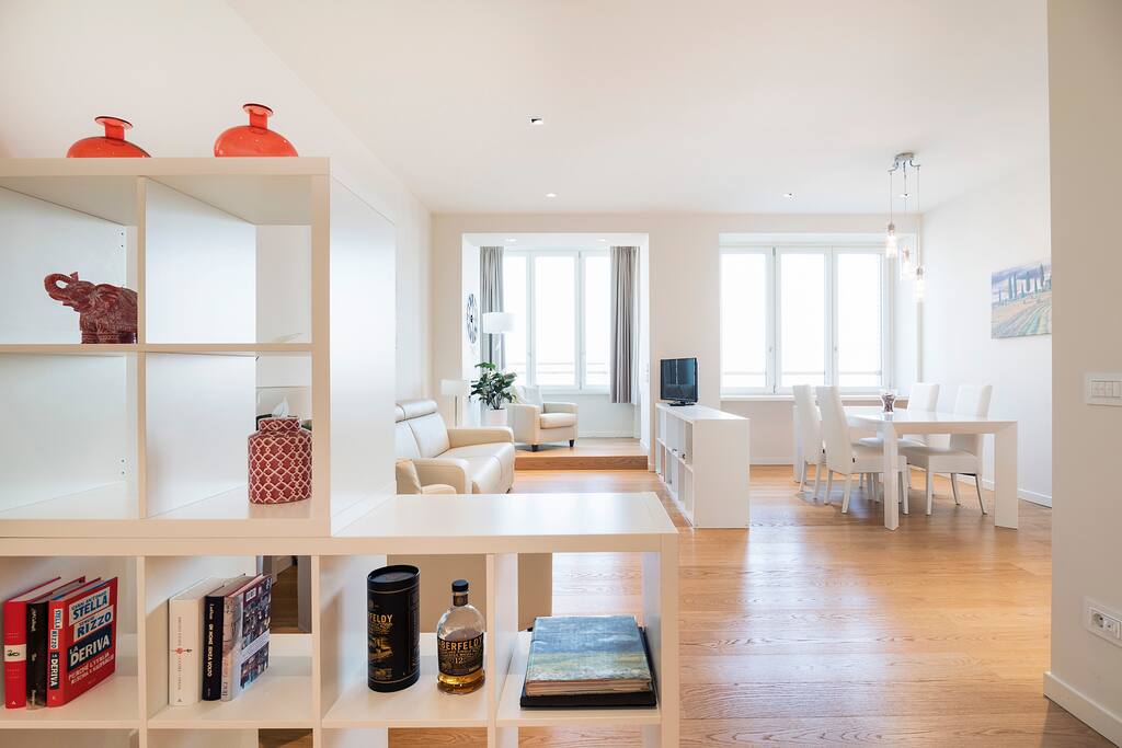 The living room | TV, the dining table & bed sofa x2