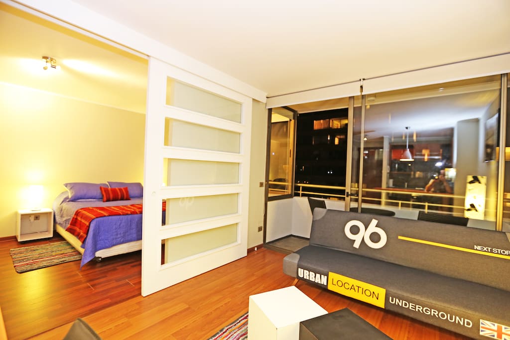 Living room, master bedroom and balcony (14th floor)