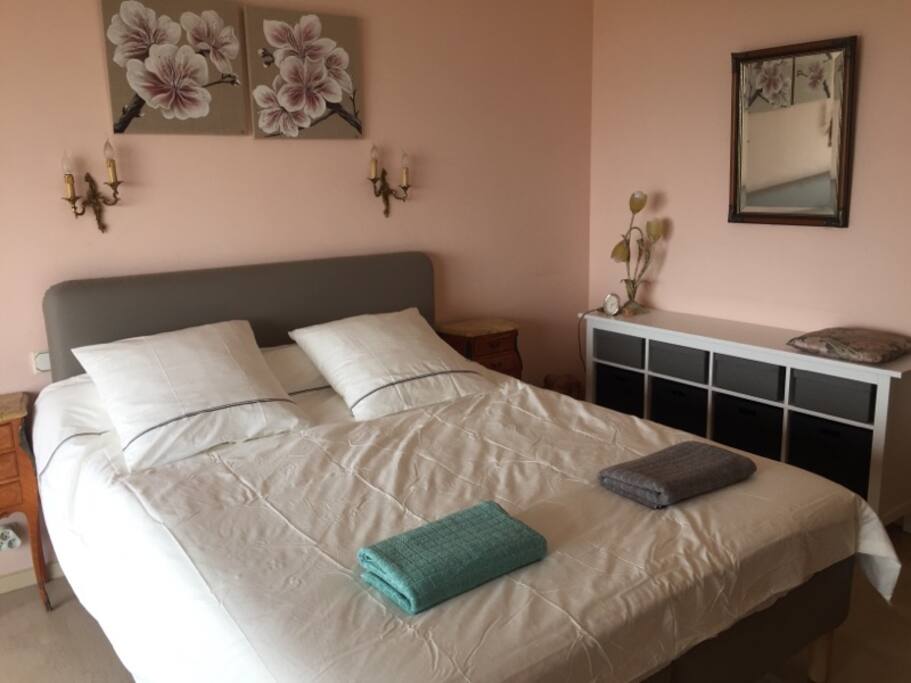 Chambre 1 lit Queen Size, vue mer