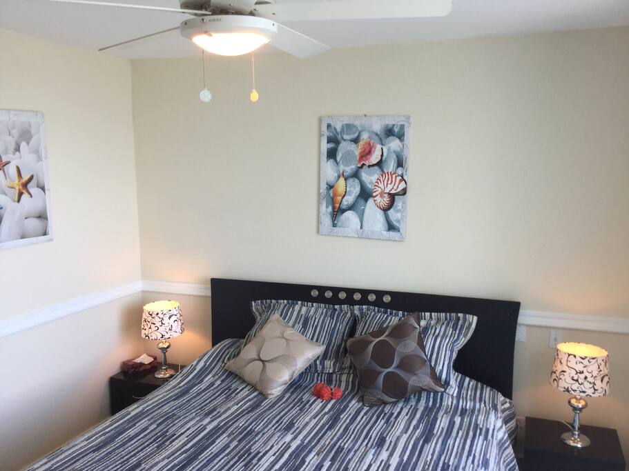 Master bedroom on the main floor (12th floor) with King bed and 4 piece ensuite bathroom