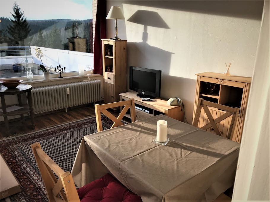Essbereich und Terrasse