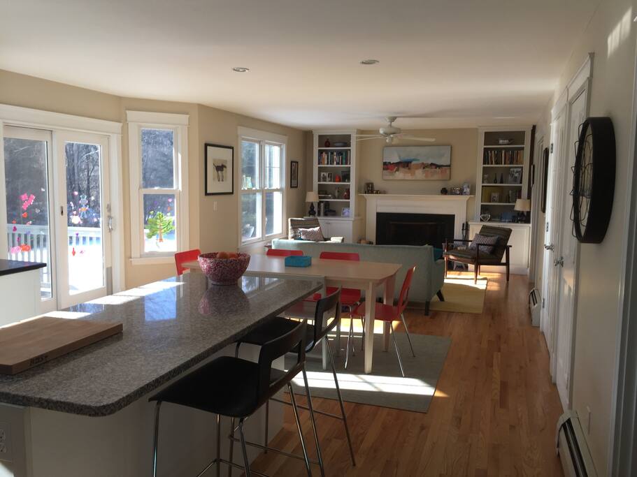 Kitchen looking into Den