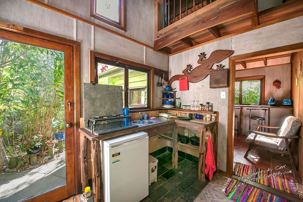 Your kitchen.. with gas cooker and fridge.....
