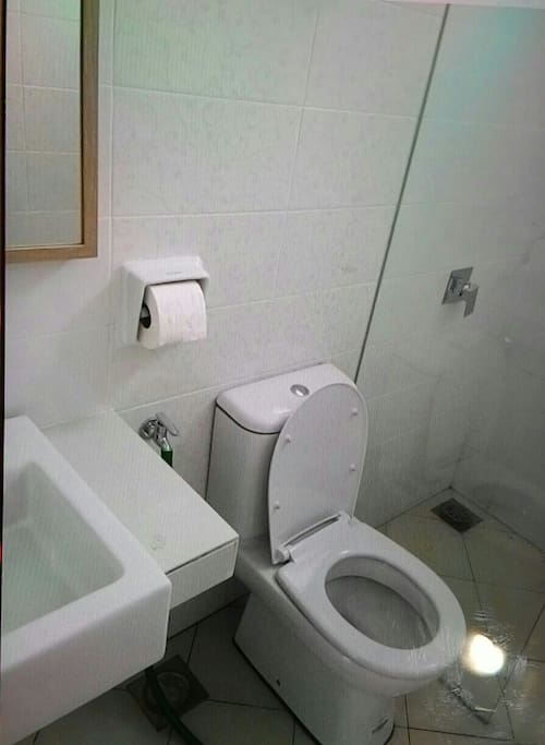 Towel, shampoo, body soap,hair dryer provided