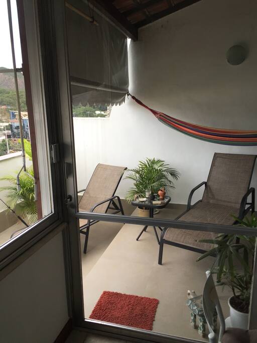 Veranda mit Dusche uns Waschmaschine
