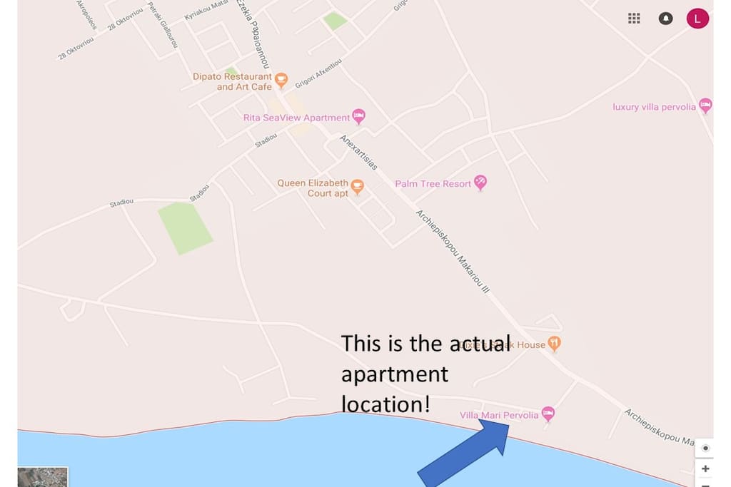 Actual apartment location!