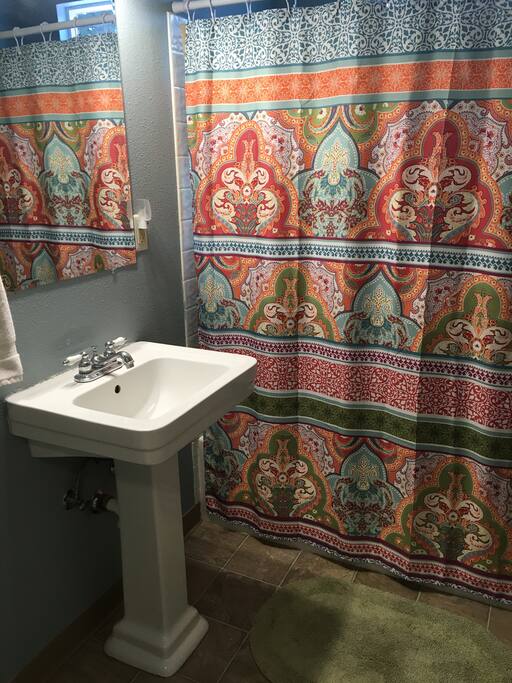 Bathroom with full bathtub