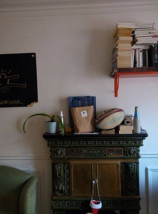 the beautiful fireplace in the living room