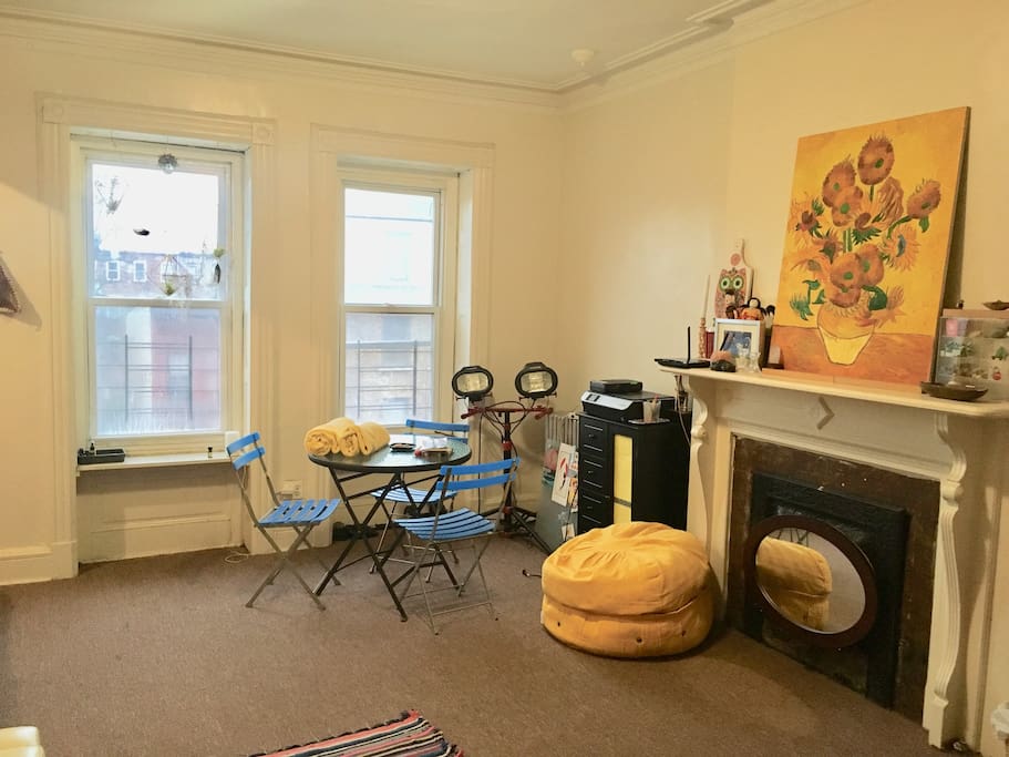 Table and chairs.