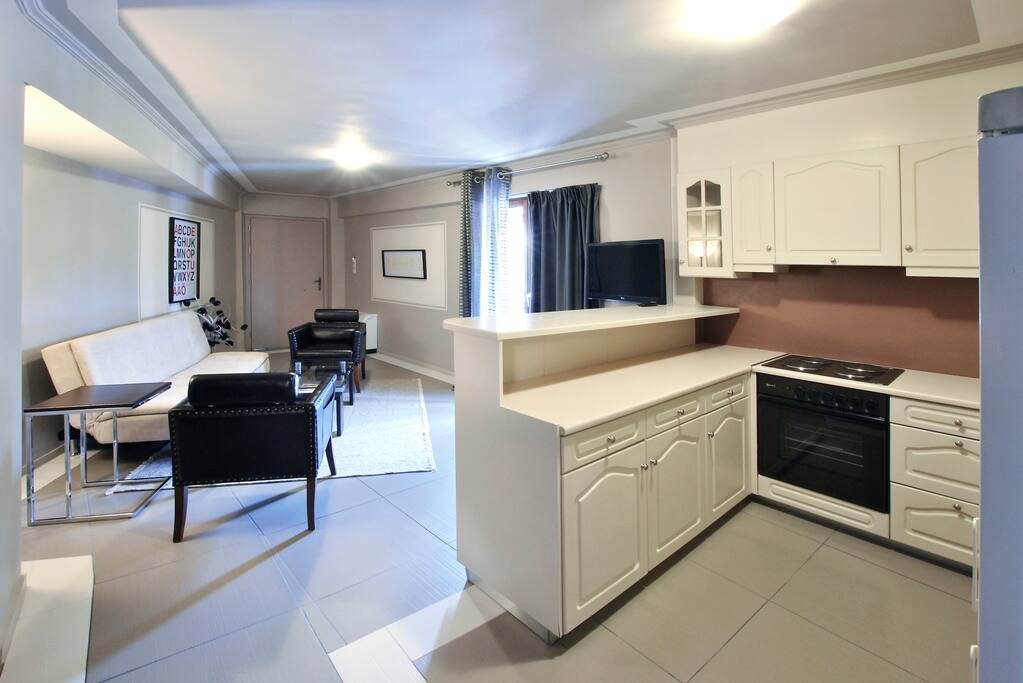 LIVING ROOM AND KITCHEN