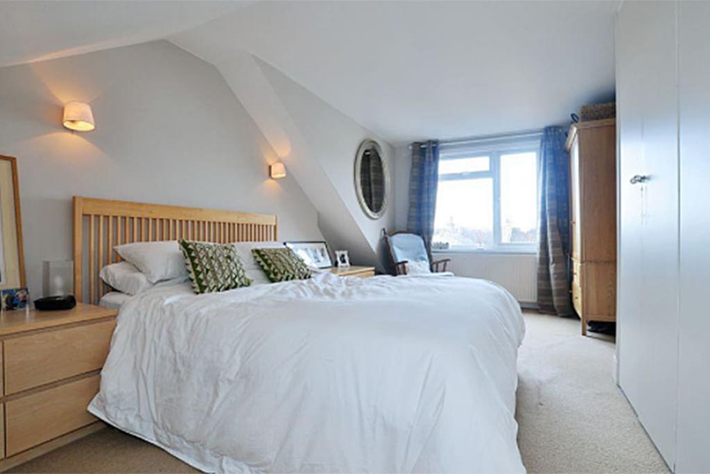 Master bedroom with superking size bed