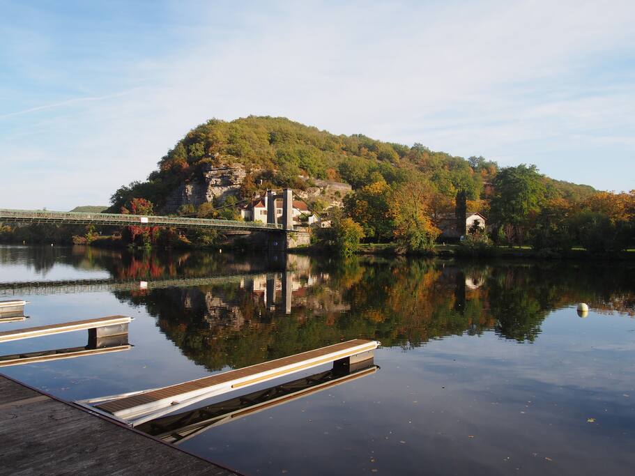 Vue prise de Cajarc côté Lot à 200m de la maison