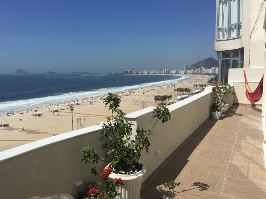 Wide and wild view of Copacabana!