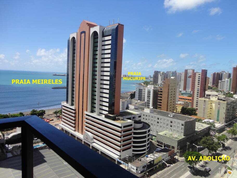 Vista Panorâmica da varanda do apart hotel