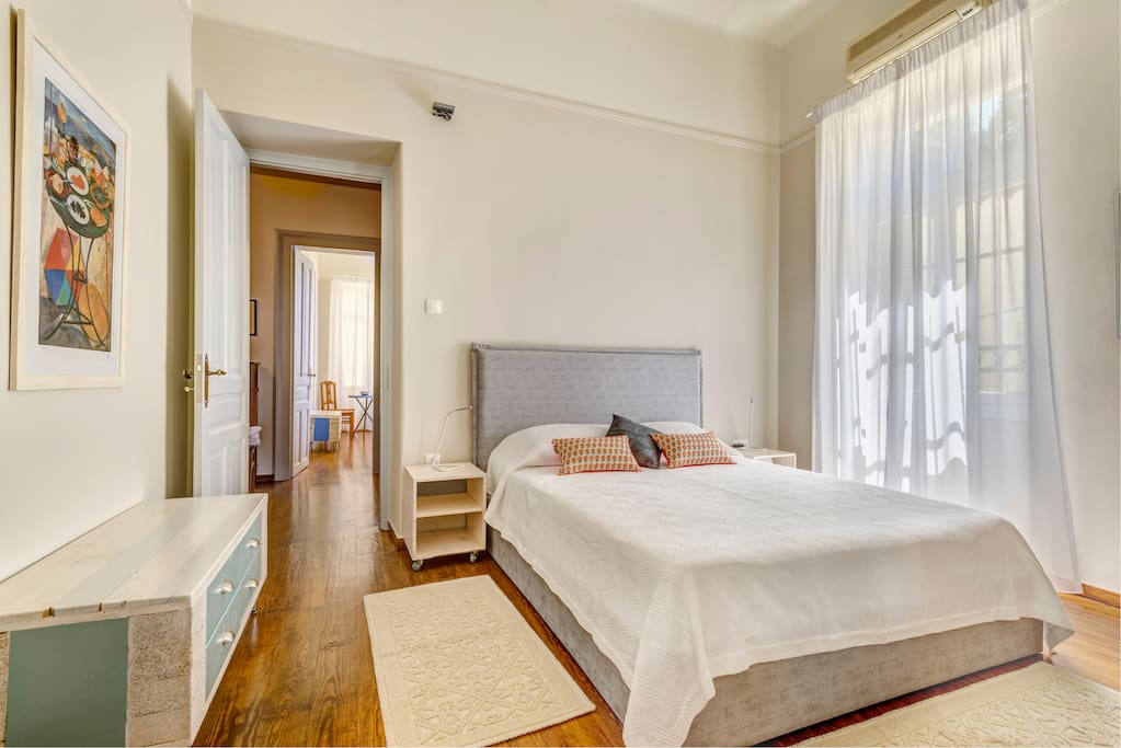 The master bedroom and the common area