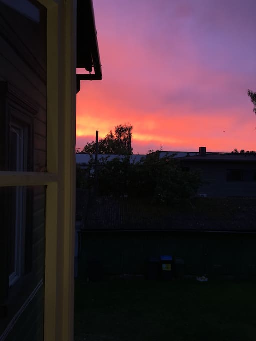 Sunset from the kitchen window