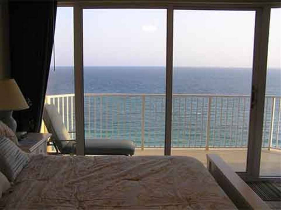 Walk out to oversized balcony from master bedroom