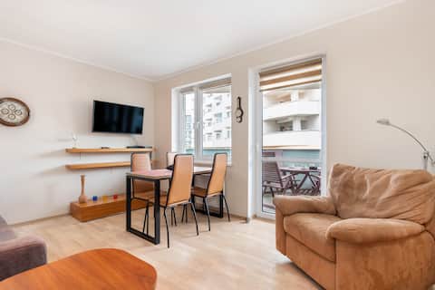 Top Airbnb: Cozy Apartment | Close to the Beach, with Balcony in Gmina Międzyzdroje