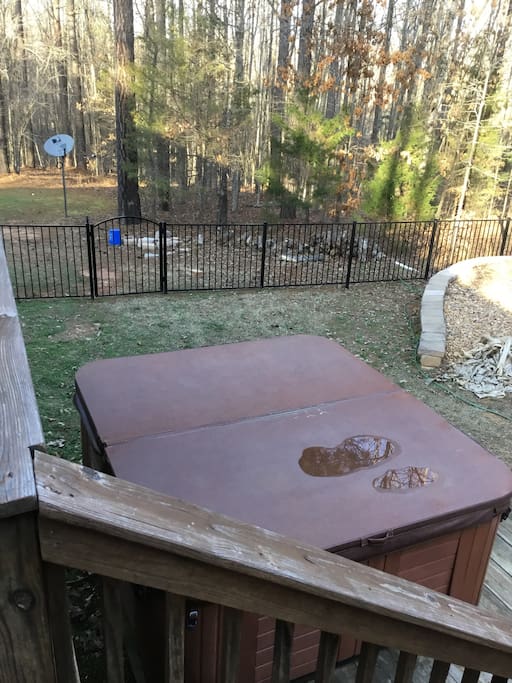 Hot Springs hot tub 6 person. Normally close when we open pool in mid May. We can fill and have ready in the summer for your enjoyment if you want to use.