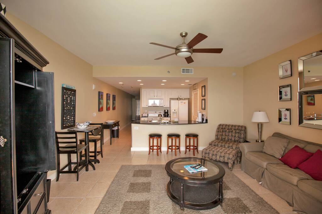 Living room with sleeper sofa