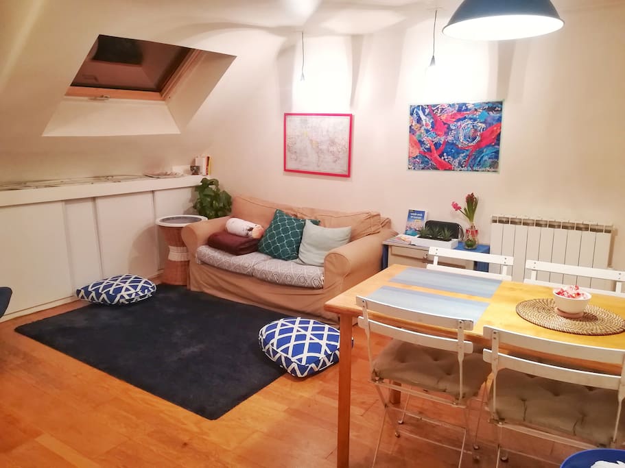 Dining area and livingroom