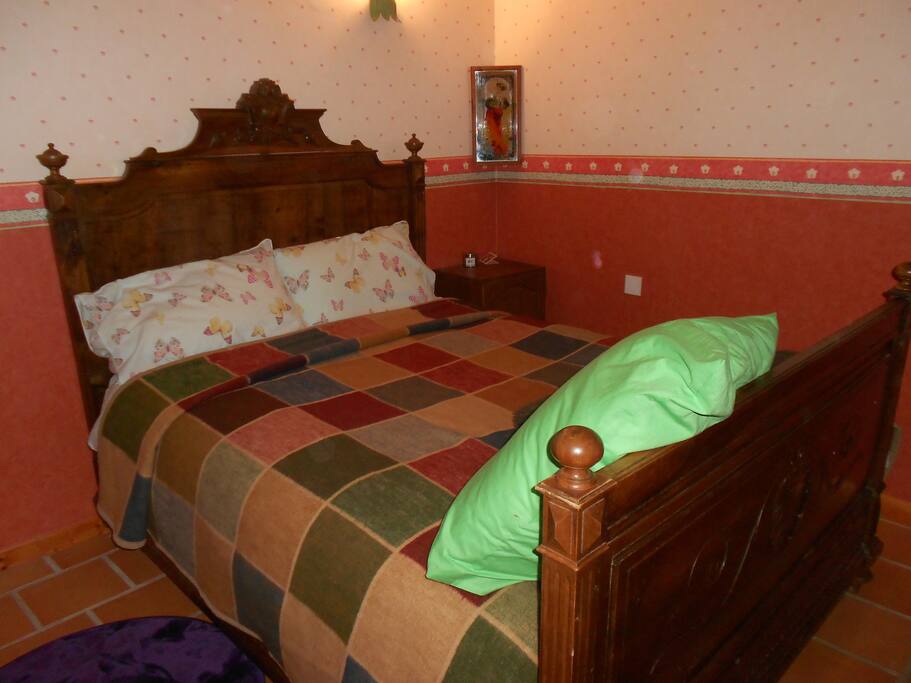 Here's your cosy bed for wintertime. In summertime you won't need the blanket (or the duvet?) and a quiet but effective electric fan will help keep you cool ~ we try to think of everything for your comfort.