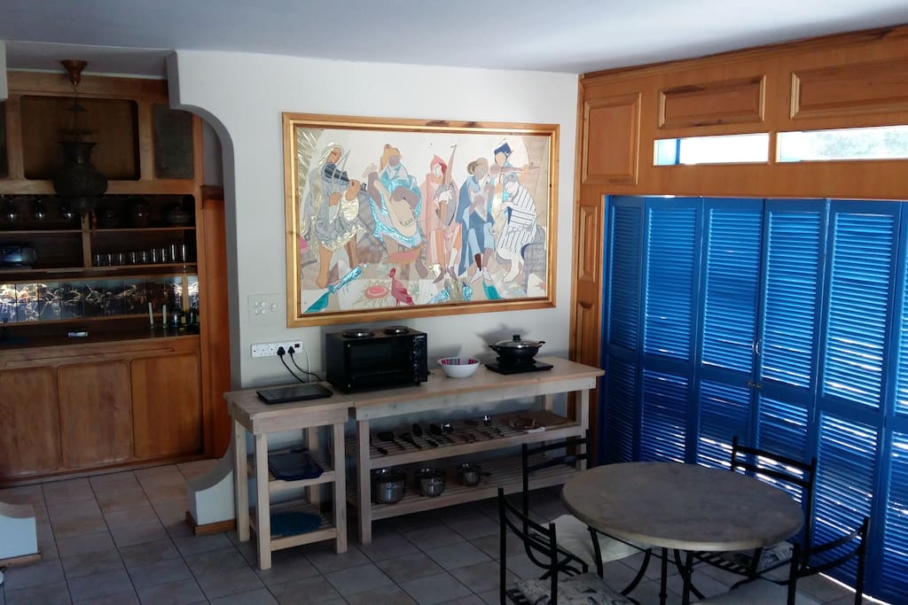 Living room and kitchenette