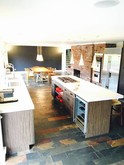 Kitchen is completely stocked with everything you need from platters to spices, including a Nespresso with pods included