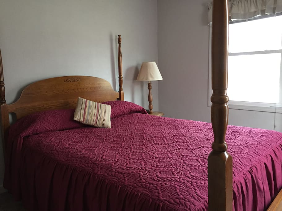 Bedroom #1: Ground level, queen bed.