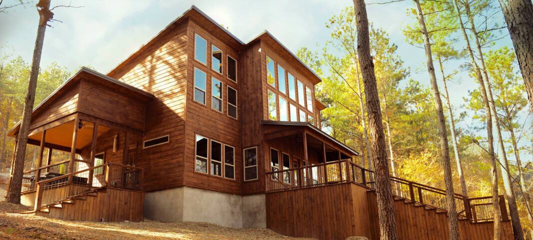 Moonlight Thru The Pines Luxury 4 Bedroom Near Broken Bow Lake Official Hochatown Oklahoma Ok Usa 4 Bedroom 5 Bathroom