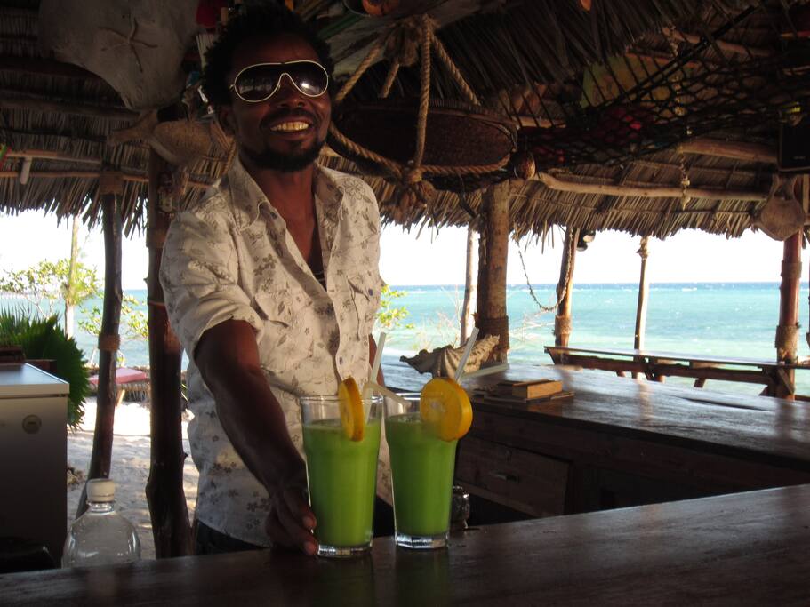 The friendly barman