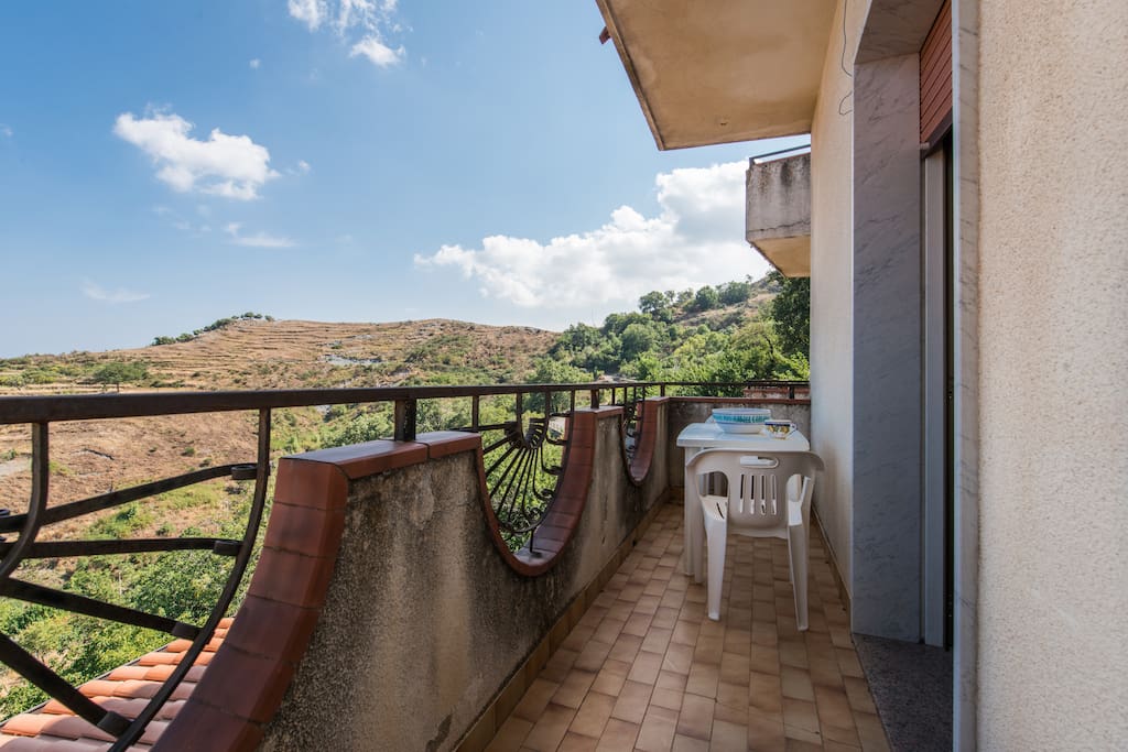 Terrazzo con vista- Big balcony with view on the Mediterranean Sea.