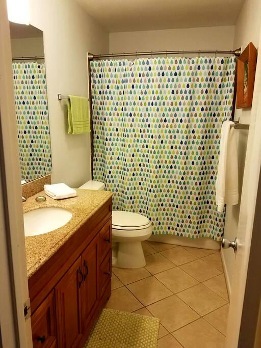 Full, private bathroom.
